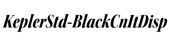 KeplerStd-BlackCnItDisp font preview