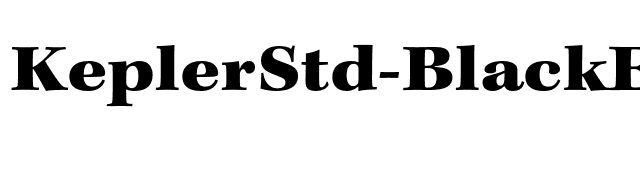 KeplerStd-BlackExt font preview