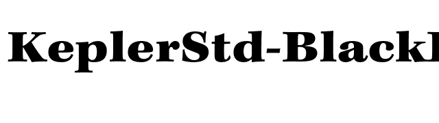 KeplerStd-BlackExtCapt font preview
