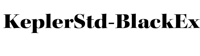 KeplerStd-BlackExtDisp font preview