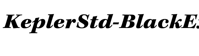 KeplerStd-BlackExtIt font preview