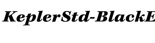 KeplerStd-BlackExtItCapt font preview