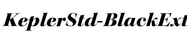 KeplerStd-BlackExtItDisp font preview