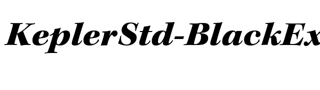 KeplerStd-BlackExtItSubh font preview