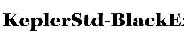 KeplerStd-BlackExtSubh font preview