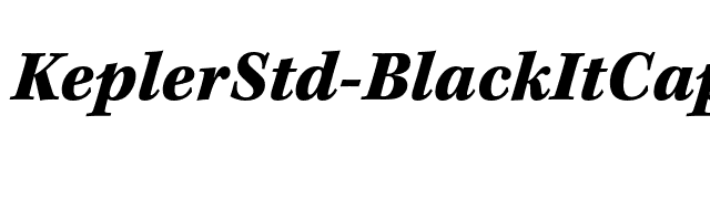 KeplerStd-BlackItCapt font preview