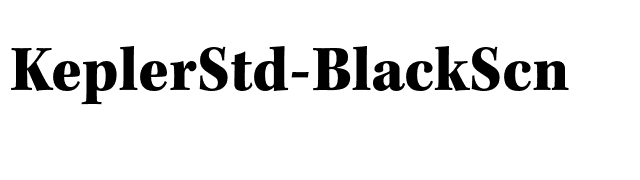 KeplerStd-BlackScn font preview