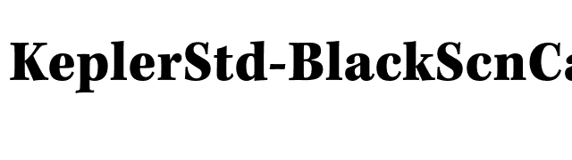 KeplerStd-BlackScnCapt font preview