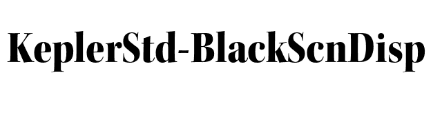 KeplerStd-BlackScnDisp font preview