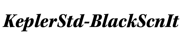 KeplerStd-BlackScnIt font preview