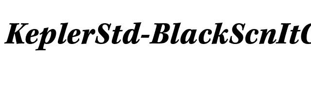 KeplerStd-BlackScnItCapt font preview