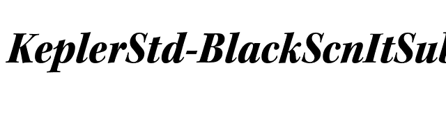 KeplerStd-BlackScnItSubh font preview