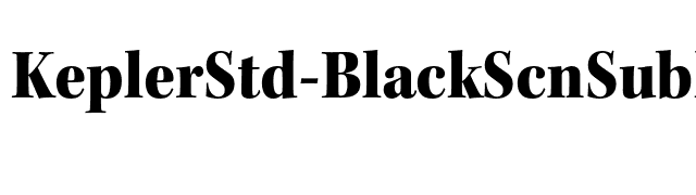 KeplerStd-BlackScnSubh font preview