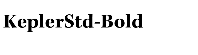 KeplerStd-Bold font preview