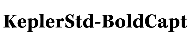 KeplerStd-BoldCapt font preview