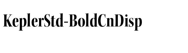 KeplerStd-BoldCnDisp font preview