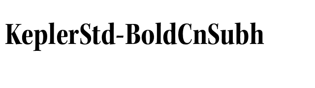 KeplerStd-BoldCnSubh font preview