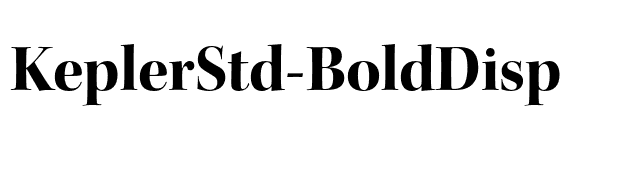 KeplerStd-BoldDisp font preview