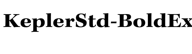 KeplerStd-BoldExt font preview