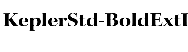KeplerStd-BoldExtDisp font preview