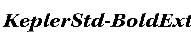 KeplerStd-BoldExtIt font preview