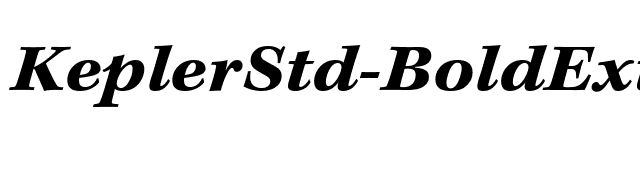 KeplerStd-BoldExtItCapt font preview
