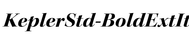 KeplerStd-BoldExtItDisp font preview