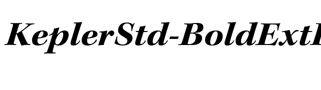 KeplerStd-BoldExtItSubh font preview
