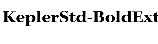 KeplerStd-BoldExtSubh font preview