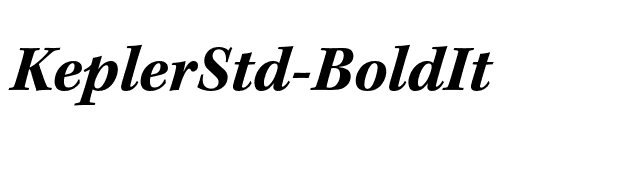 KeplerStd-BoldIt font preview