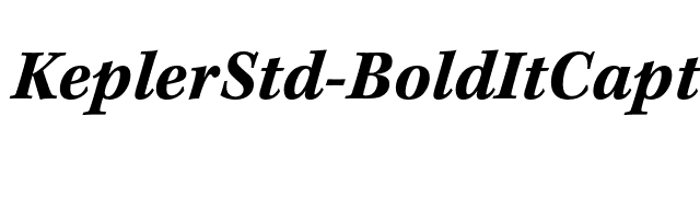 KeplerStd-BoldItCapt font preview