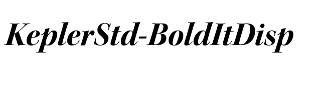 KeplerStd-BoldItDisp font preview