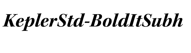 KeplerStd-BoldItSubh font preview
