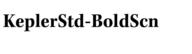 KeplerStd-BoldScn font preview