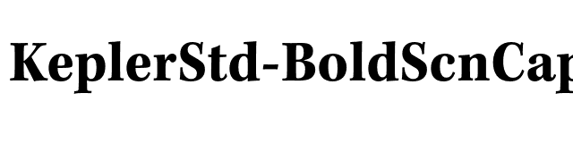 KeplerStd-BoldScnCapt font preview