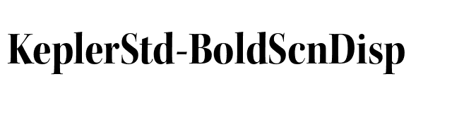 KeplerStd-BoldScnDisp font preview