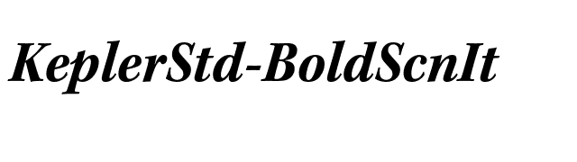 KeplerStd-BoldScnIt font preview