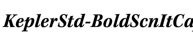 KeplerStd-BoldScnItCapt font preview