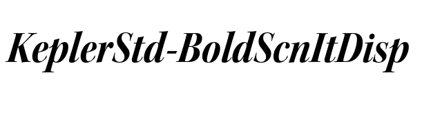 KeplerStd-BoldScnItDisp font preview