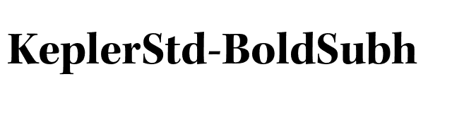 KeplerStd-BoldSubh font preview
