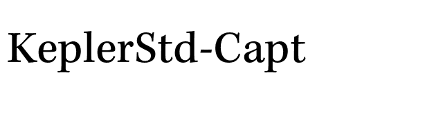 KeplerStd-Capt font preview