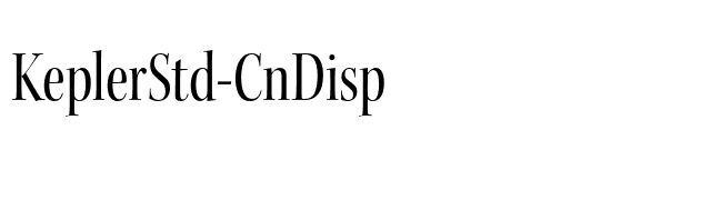 KeplerStd-CnDisp font preview