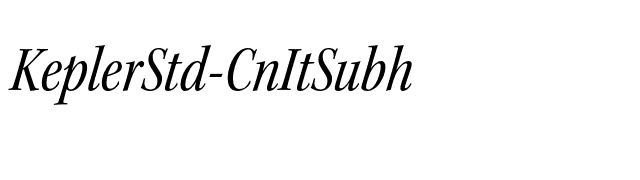 KeplerStd-CnItSubh font preview
