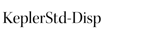 KeplerStd-Disp font preview