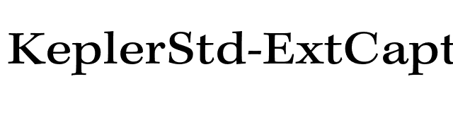 KeplerStd-ExtCapt font preview