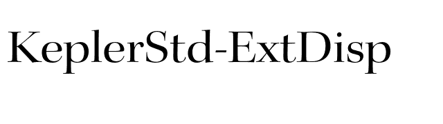 KeplerStd-ExtDisp font preview