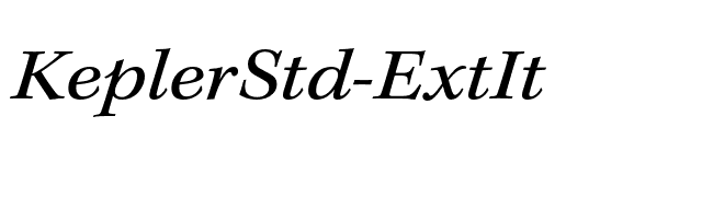 KeplerStd-ExtIt font preview