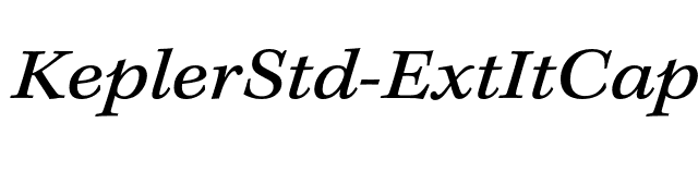 KeplerStd-ExtItCapt font preview