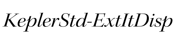 KeplerStd-ExtItDisp font preview
