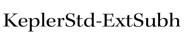 KeplerStd-ExtSubh font preview